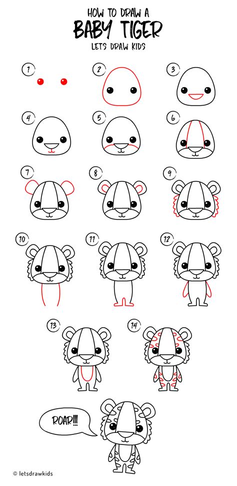 2550x1656 free learn draw cartoon ladybug page,free printable kids step by. How to draw a Baby Tiger. Easy drawing, step by step ...