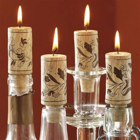 wine cork candles set of 4