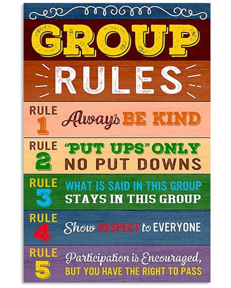 Teacher Group Rules Poster Blinkenzo