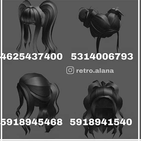 Roblox Black Hair Codes