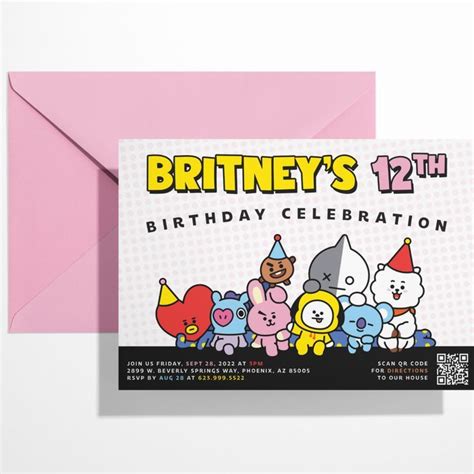 A Birthday Card With An Image Of Cartoon Characters On The Front And