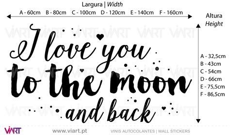 I Love You To The Moon And Back 2 Wall Stickers Viart