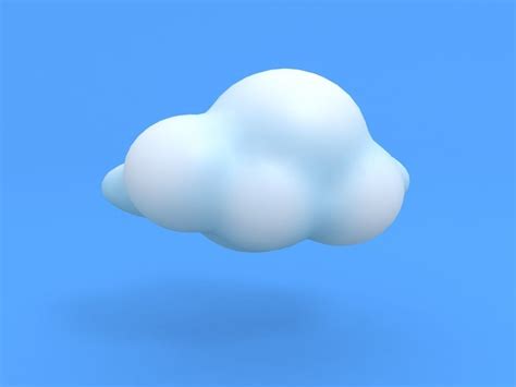 3d Cartoon Cloud Model Cgtrader