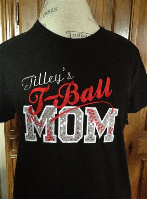 Most relevant trending newest best selling. T-Ball Mom T-Shirt - Bling Sparkle Baseball Applique ...