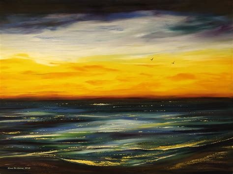Sunset Drama Painting By Gina De Gorna Fine Art America