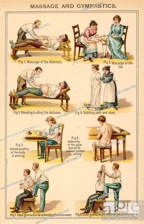Various Diagrams Depicting Massage Technique Stock Photo Picture And