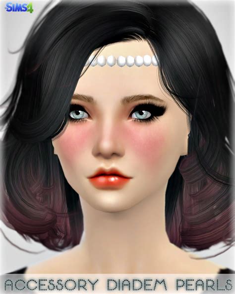 Downloads Sims 4 New Mesh Accessory Hair Diadem Pearls Jennisims