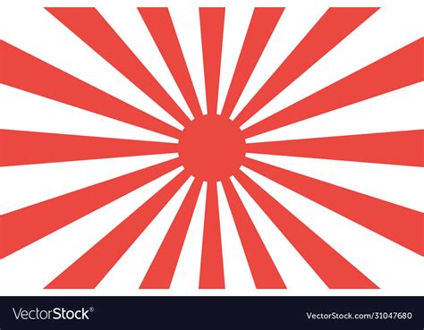 Japanese Imperial Navy Flag Isolated Design Vector Image
