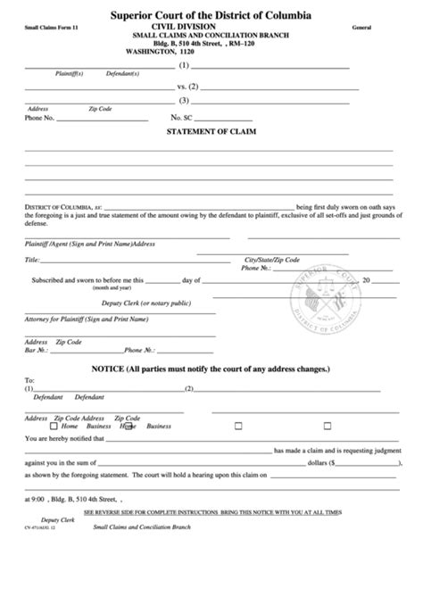 Jd250 Small Claims Form