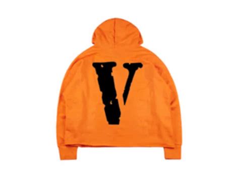 Vlone Og Logo Black V Hoodie Orange Kickstw