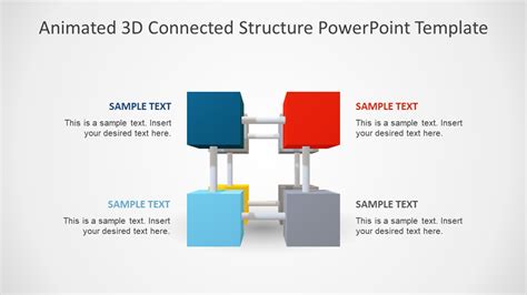 8 Item Animated 3d Connected Structure Powerpoint Template Slidemodel