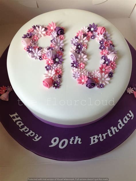 Thrill mom, grandma or another special lady on her 90th birthday with a beautiful . Delicate pink, purple and white flowers on this 90th ...