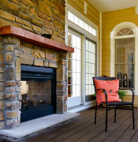 Deck With Two Sided Fireplace Traditional Deck Dc Metro By The