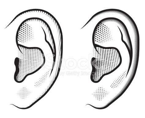 Human Ears Clipart Black And White
