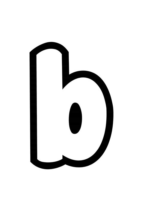 Free Printable Lowercase B Bubble Letter Stencil Freebie Finding Mom