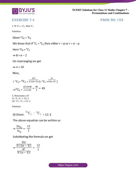 Ncert Solutions Class 11 Maths Chapter 7 Permutations And Combinations
