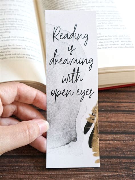 Reading Is Dreaming With Open Eyes Printable Bookmark Set With