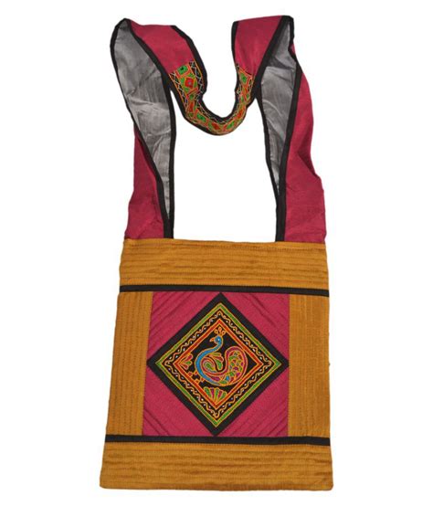 Kutch Craft Ethnic Multi Satin Sling Bag Buy Kutch Craft Ethnic Multi