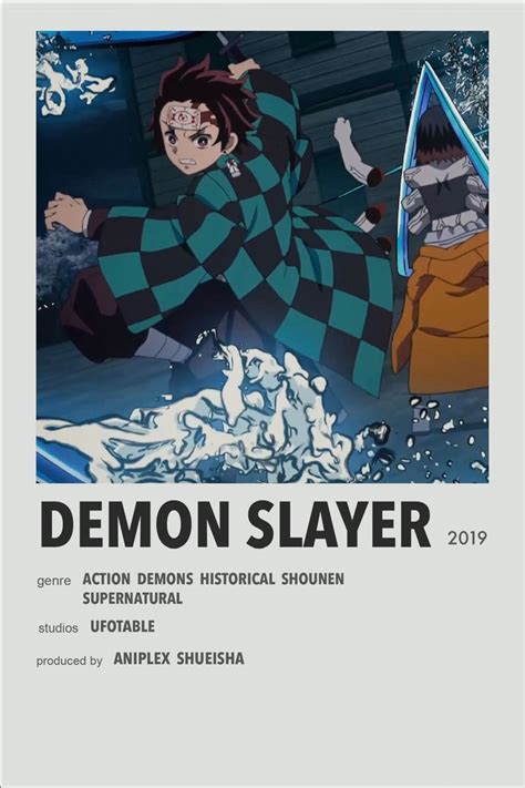 Demon Slayer Minimalist Anime Poster Anime Films Anime Canvas Anime