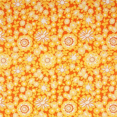 Orange Flower Fabric With Yellow Petals Timeless Treasures By Timeless