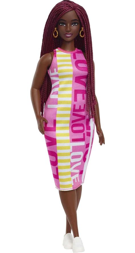 Barbie Fashionistas Doll 189 In Sleeveless Dress With Curvy Body