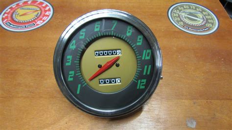 Harleypanheadshovelhead Speedometer 11 Ratio In Mph Green