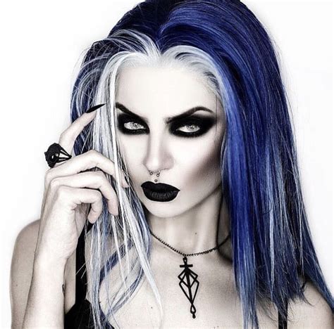 Pin By Sheri Lynn On Creepy Girls ‍♀️ Temporary Hair Color Hair Color Gothic Hairstyles