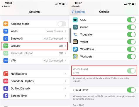 How To Turn Off Wifi Assist And Save Data On Iphone