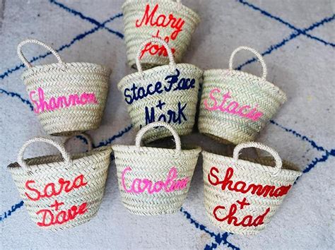 Monogrammed Baskets Personalized Wedding T Customized Etsy