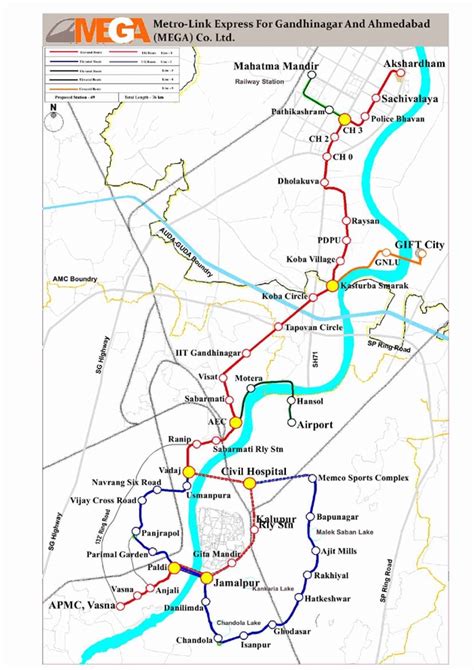 Route Of Ambitious Ahmedabad Gandhinagar Metro Rail Project Finalized
