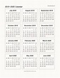 2019-2020 School-Year One-Page Calendar - Enchanted Learning