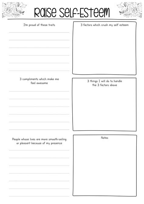 Self Esteem Worksheets Printable Free Group Therapy Activities Coping