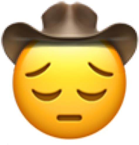 Download Its Real Sad Yeehaw Hours Emoji Cowboy Sad Full Size Png