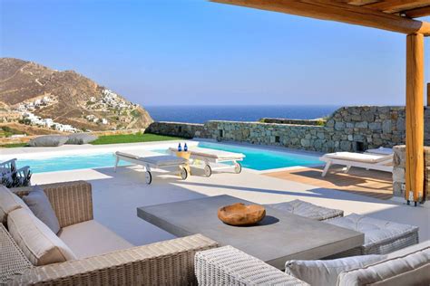 Greek Island Outdoor Terrace With Pool And Ocean View Jacuzzi Modern
