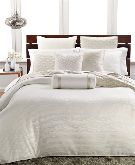Metallic Hotel Collection Woven Texture Bedding Collection Created