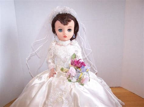 Vtg Dollikin Uneeda 2s 19 Jointed Bride Doll Wedding Dress Uneeda