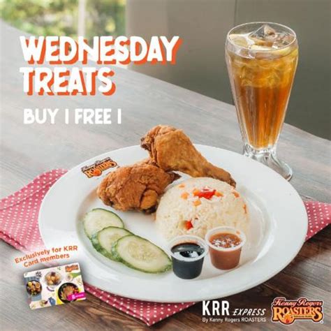 Kenny rogers roasters was originally set up by popular country and western singer, kenny rogers, and former governor of the state of kentucky internationally, kenny rogers roasters has expanded to various countries around the world and has restaurants in malaysia, indonesia. Kenny Rogers ROASTERS Wednesday Buy 1 FREE 1 Promotion (10 ...
