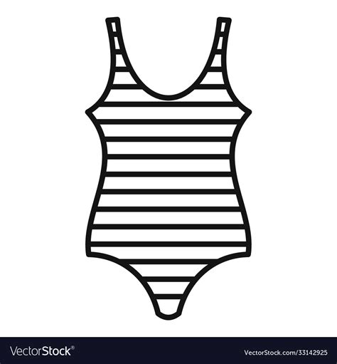 Bathing Swimsuit Icon Outline Style Royalty Free Vector