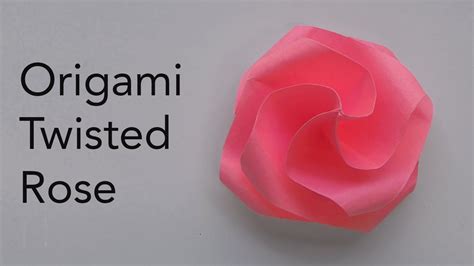Easy Origami Twisted Rose Tutorial Asmr Paper Folding Youtube