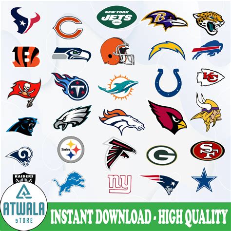 Nfl Football Team Logos Clip Art