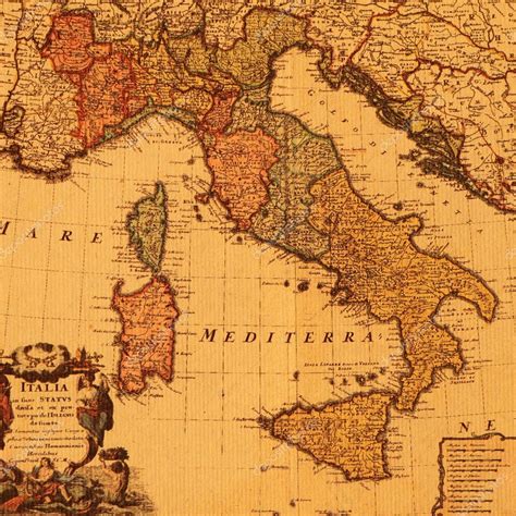 Antique Map Of Italy — Stock Photo © Malgorzatakistryn 8748137