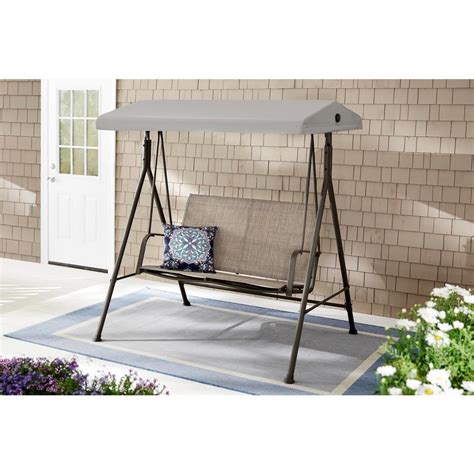 Stylewell Mix And Match 2 Person Steel Sling Dark Taupe Outdoor Patio