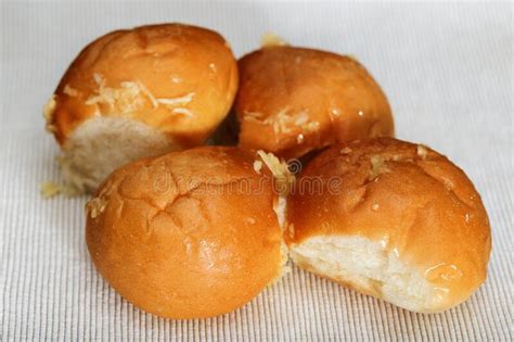Fresh Buns From Yeast Dough Cooked In The Oven Hot Buns With Garlic Or