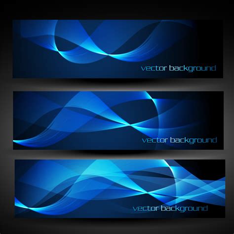 Vector Blue Abstract Banner Set 4 458236 Vector Art At Free Download