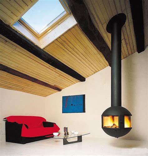 A suspended ceiling, often referred to as a drop ceiling, is functional as well as cost effective. 25 Hanging Fireplaces Adding Chic to Contemporary Interior ...