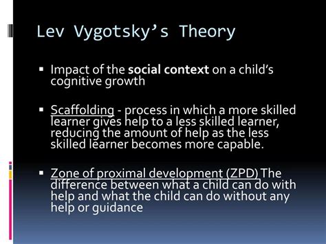 Lev Vygotsky S Sociocultural Theory