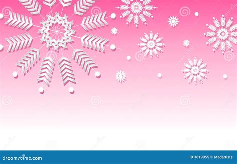 Pink Snowflake Background Border Royalty Free Stock Photo Image 3619955