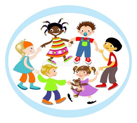 Children Circle Stock Illustration Illustration Of Happy 22718527
