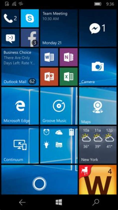 From the bottom of your home screen, swipe up. Microsoft Windows 10 Mobile Review & Rating | PCMag.com