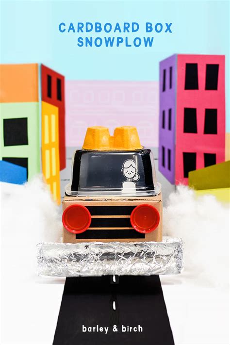 Make A Cardboard Play Snowplow With Moveable Parts Barley And Birch